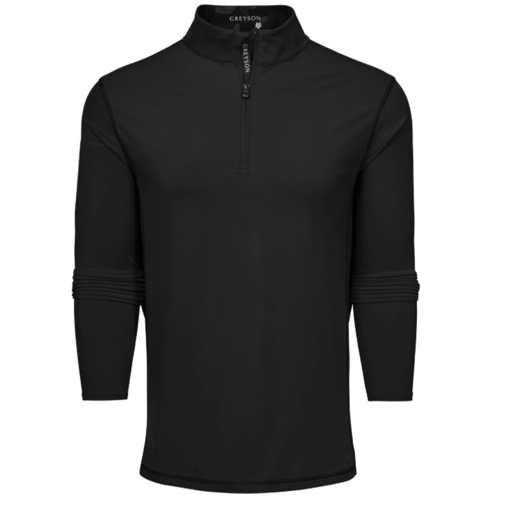 Greyson Men’s M Black Mock-Neck Quarter Zip Sweater